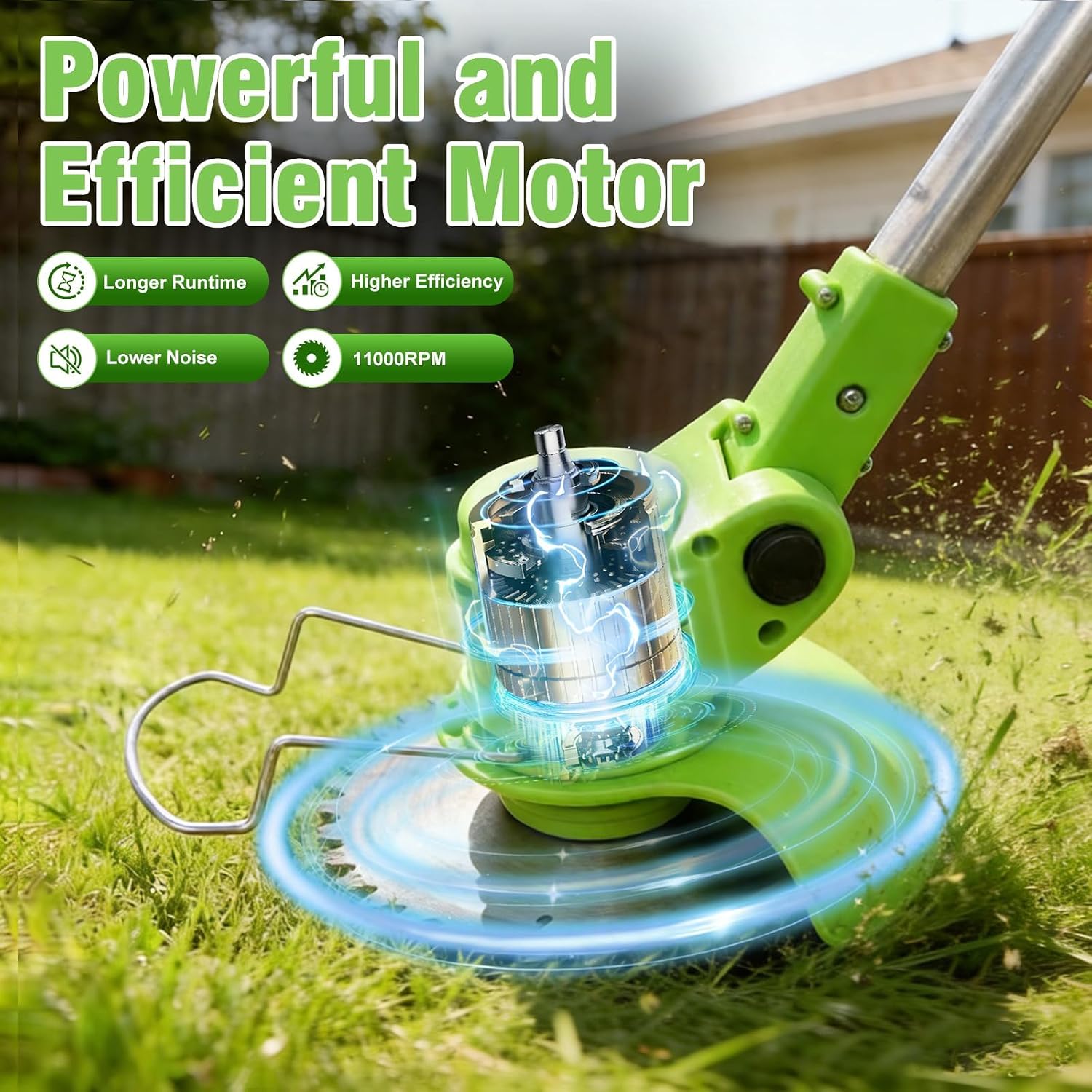 Detalle 2 de RAXONE Cordless Weed Trimmer, 2000mAh