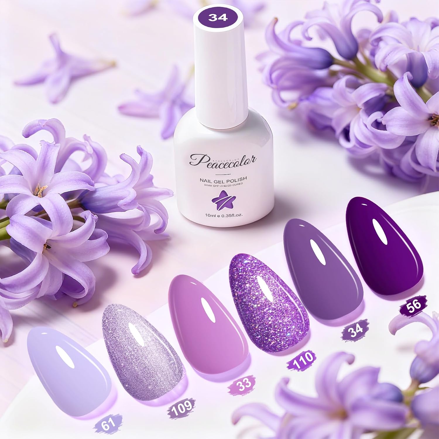 Detalle 2 de PEACECOLOR Vernis Gel UV 6 pièces