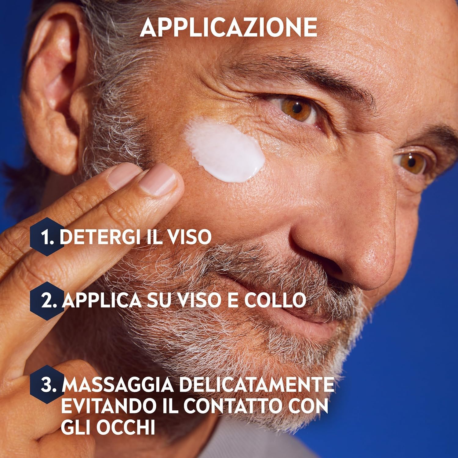 Detalle de NIVEA MEN Anti-Age Hyaluron Hydro Gel Uomo 50 ml – crema viso antirughe in gel all’acido ialuronico