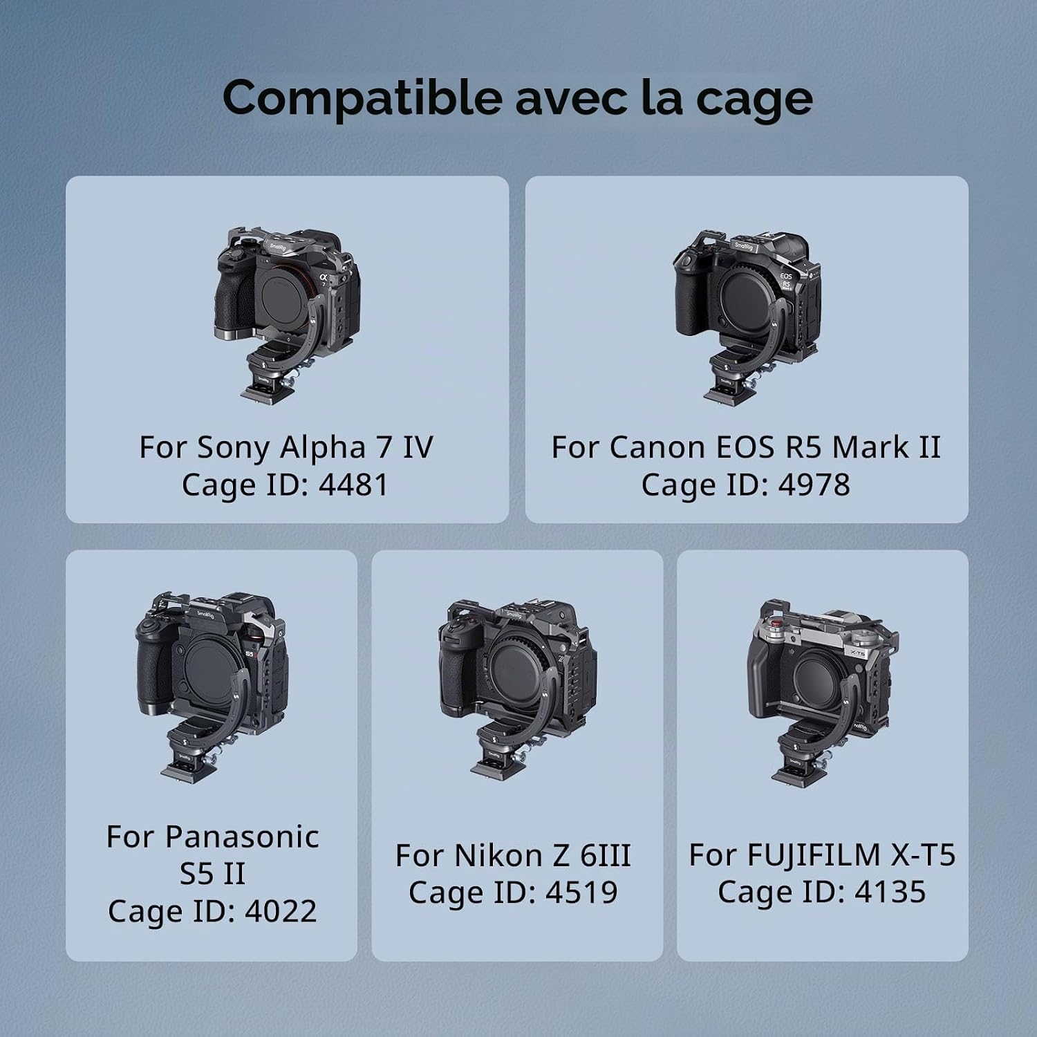Detalle de SMALLRIG Kit de Plaque de Montage Horizontal vers Vertical pour Caméra sans Miroir – Compatible Sony, Fujifilm, Nikon, Canon