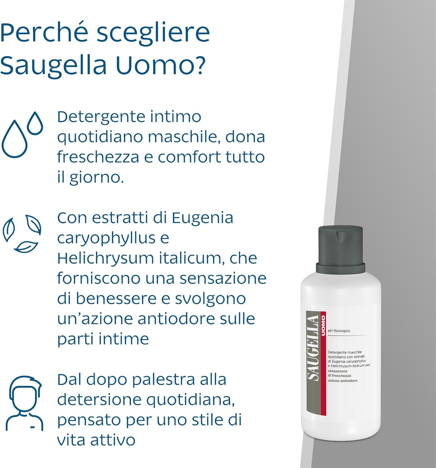 Detalle de Saugella Uomo Detergente 750 ml