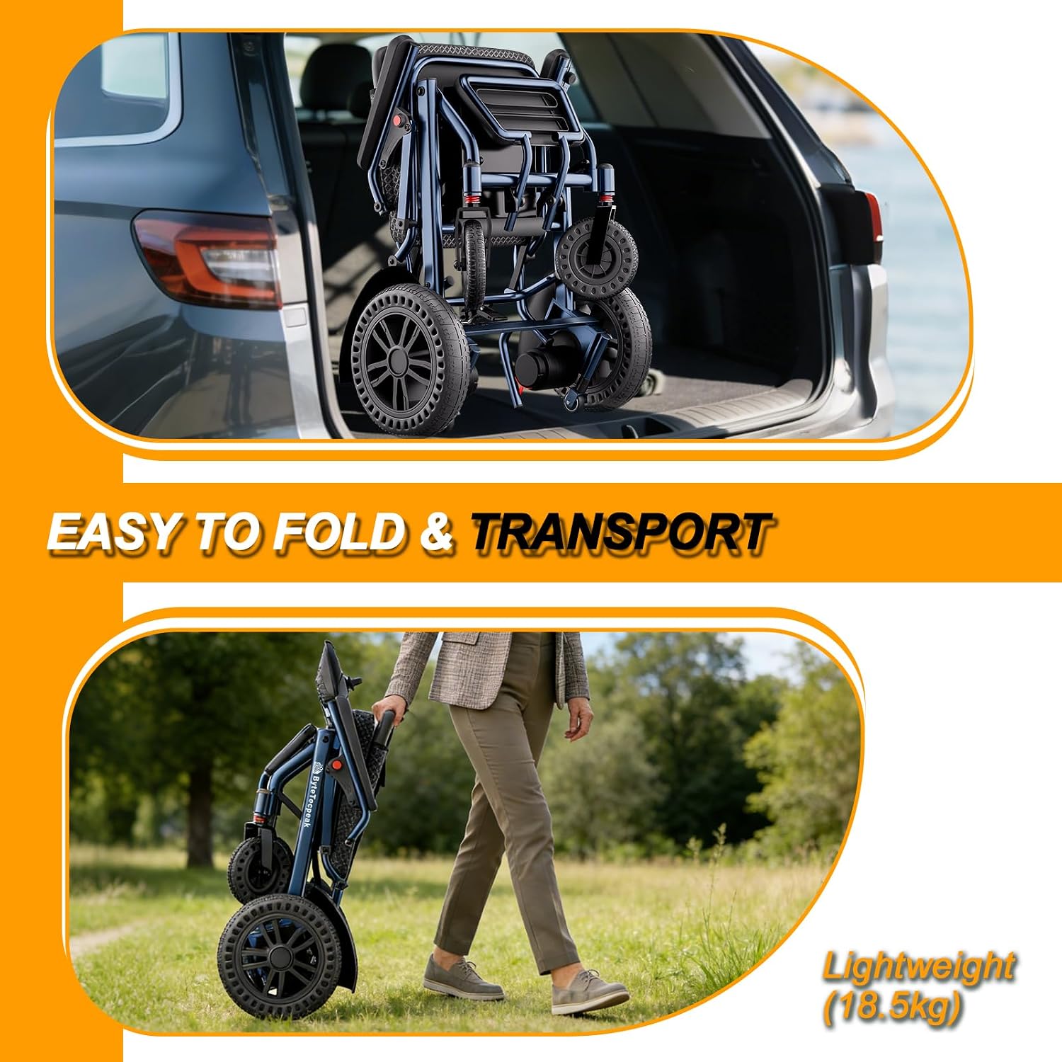 Thumbnail 4 de ByteTecpeak D14 Folding Electric Wheelchair: Lightweight, Travel-Ready Powerchair