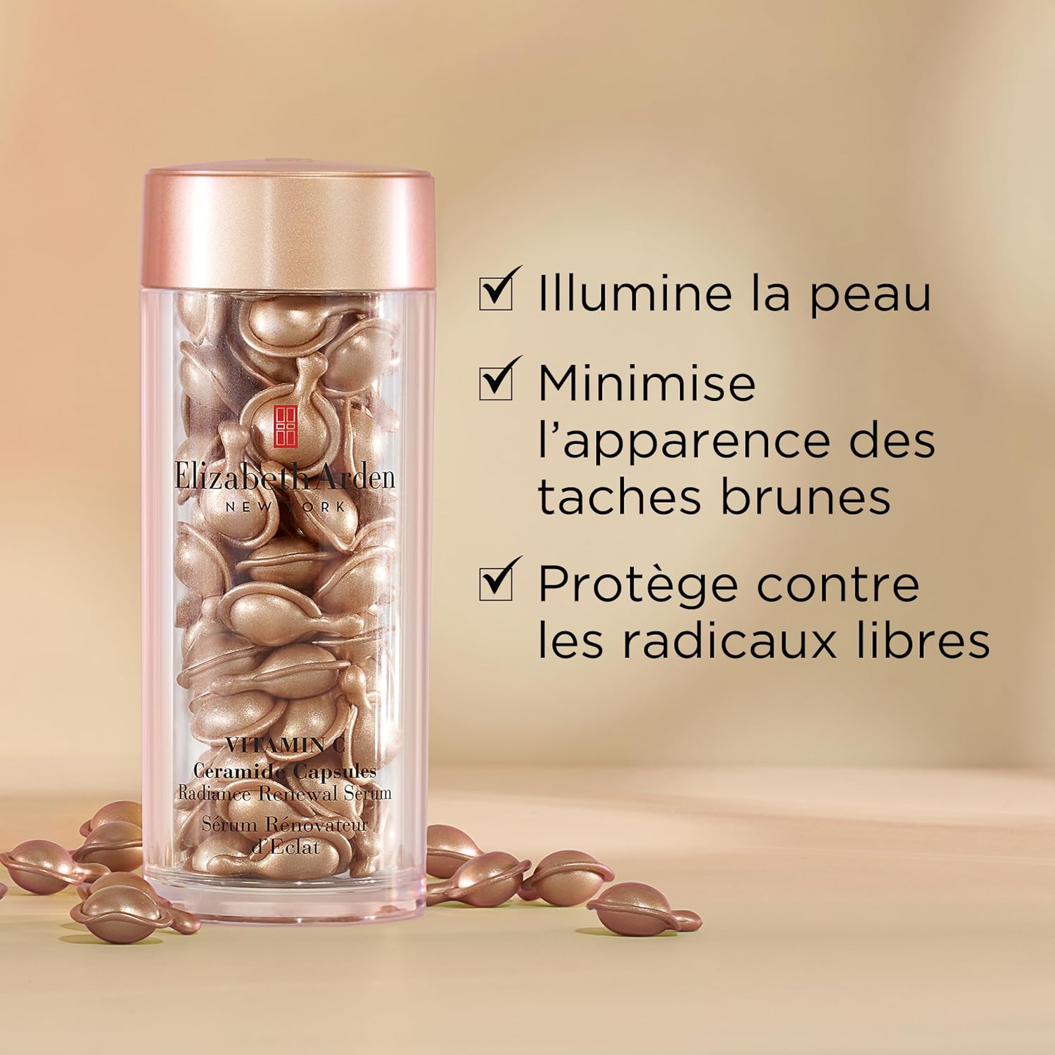 Detalle de Elizabeth Arden Vitamin C Ceramide Capsules : sérum visage unifiant et illuminant