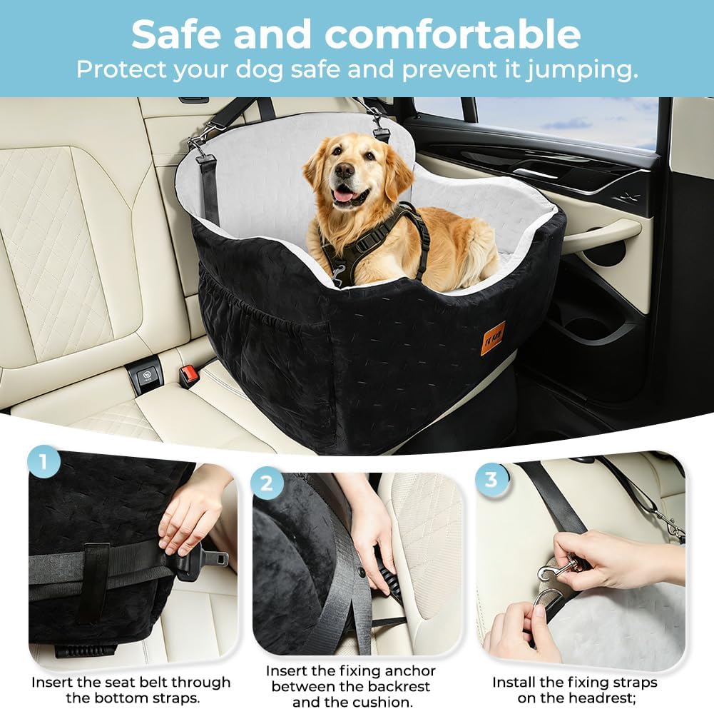 Thumbnail 6 de KYG Dog Car Seat for Back Seat – 2-in-1 Booster Pad & Washable, for Medium to Large Dogs