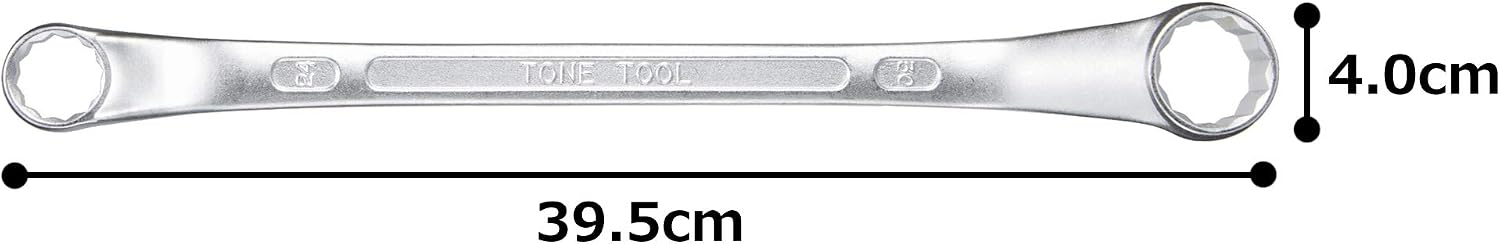 Thumbnail 5 de トネ(TONE) M45-2430 ロングめがねレンチ 45°曲がり・12角、二面幅24×30mm