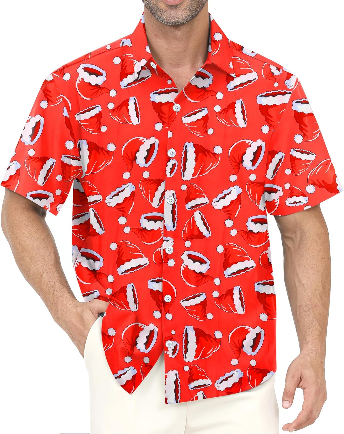Detalle de Gavliuu Chemise hawaïenne homme à manches courtes imprimé tropical