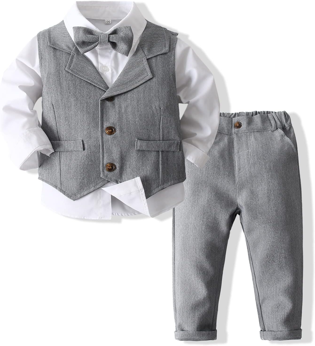 Detalle de Kimocat Baby Boy Formal Outfit, 3-Piece Set