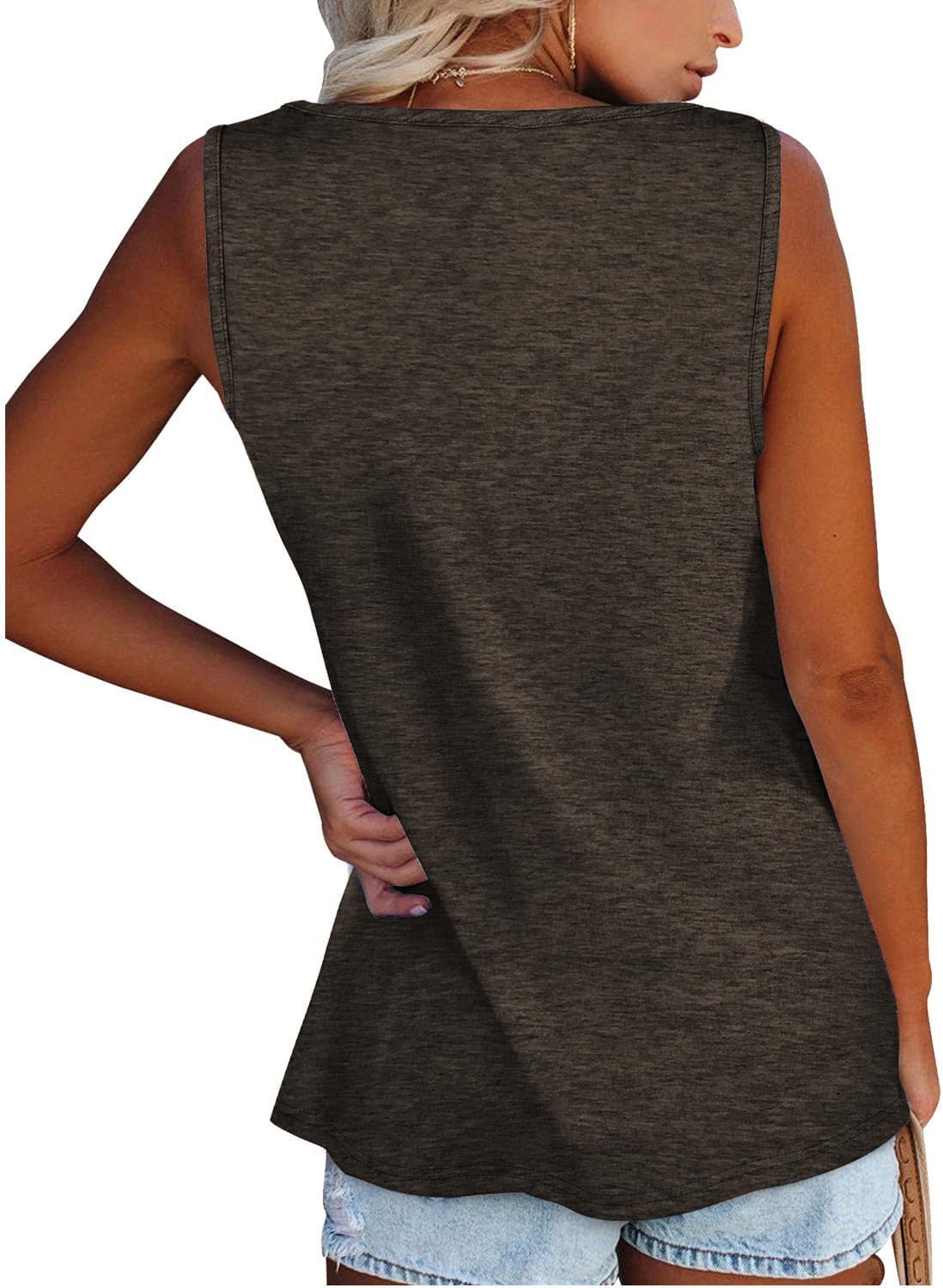 Thumbnail 3 de Famulily Damen-Henley Tank Top mit U-Ausschnitt – Sommerleichtes ärmelloses Oberteil