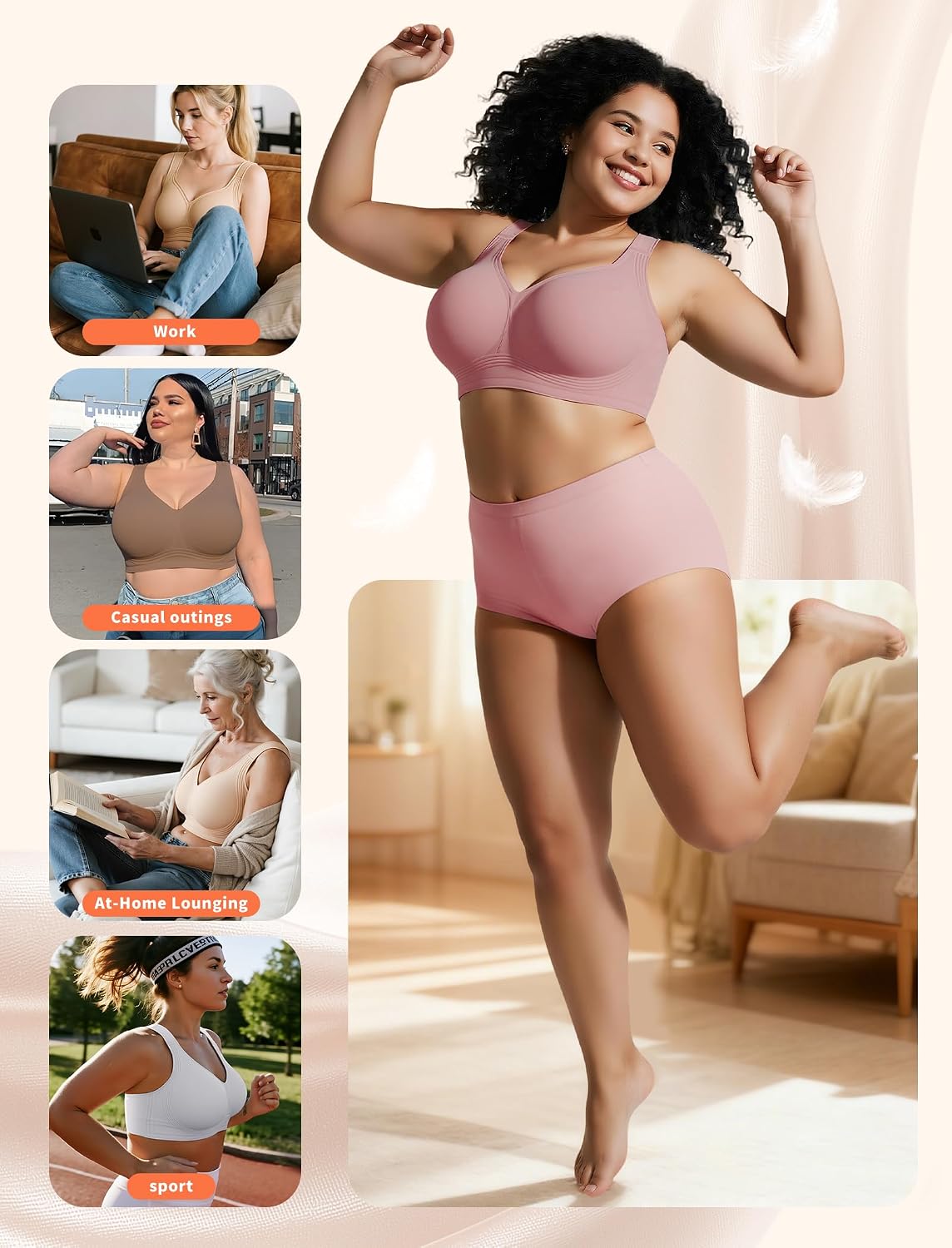 Thumbnail 5 de PoseFree Seamless Wireless Bra 360° Support 🎀