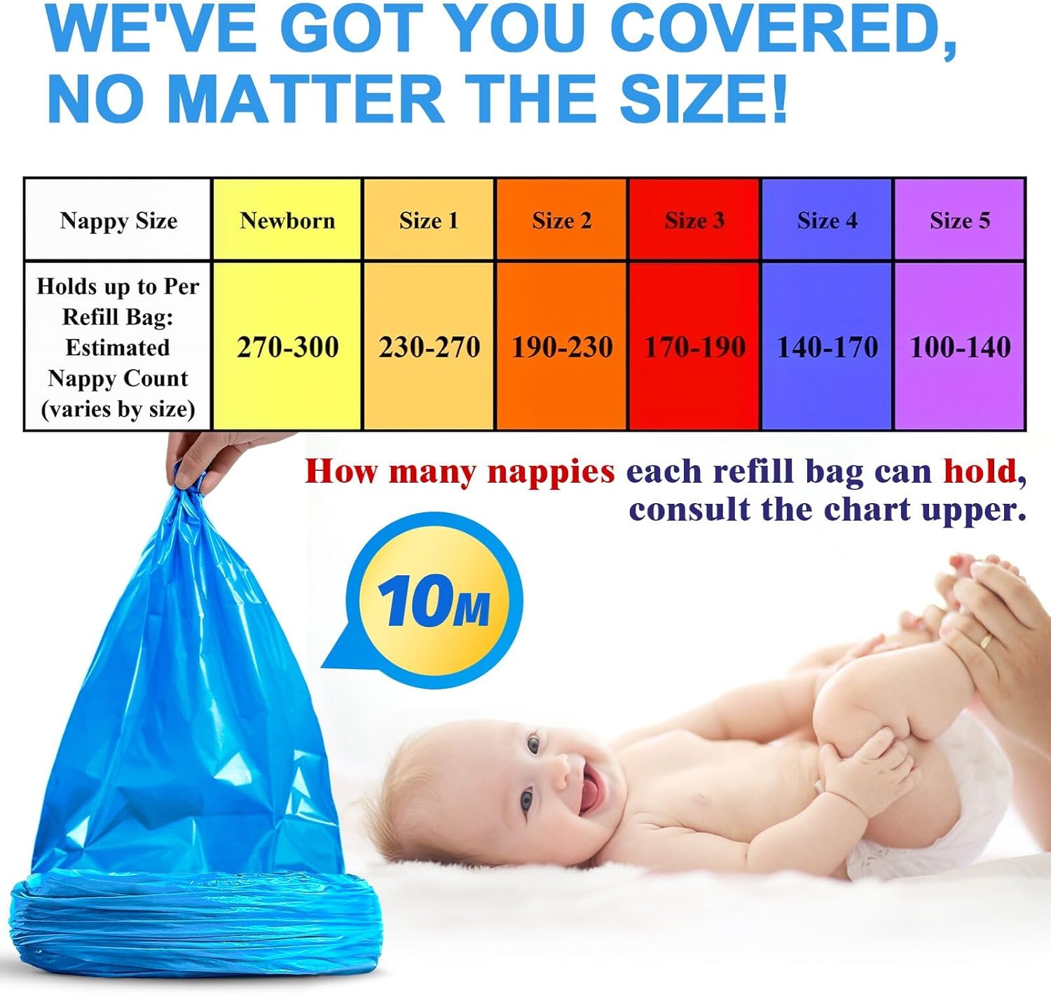 Thumbnail 2 de Nappy Bin Refills 10-Pack 10m nappy bags