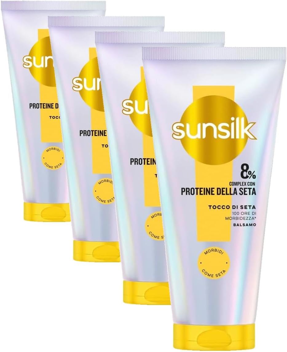 Detalle 2 de Sunsilk Keratin System Balsamo Cheratina per Capelli Lisci e Rimpolpati – 180 ml (Confezione da 4)