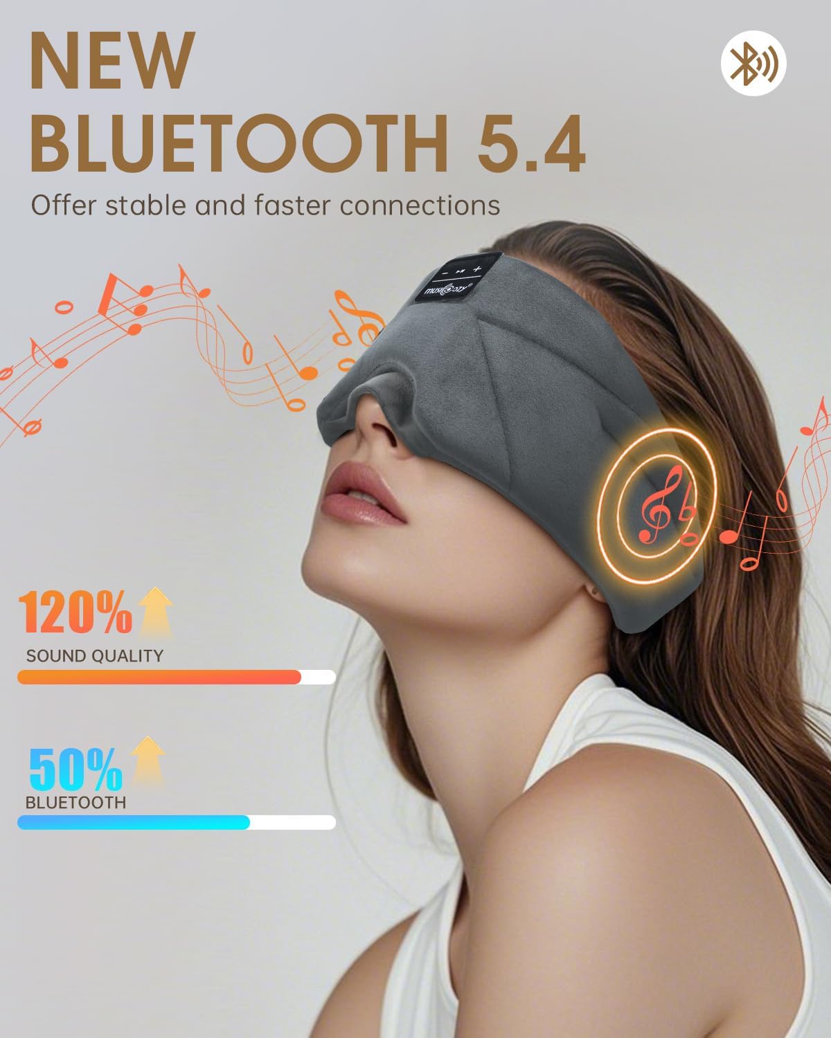 Thumbnail 5 de MUSICOZY Bluetooth Sleep Mask 16H Playback