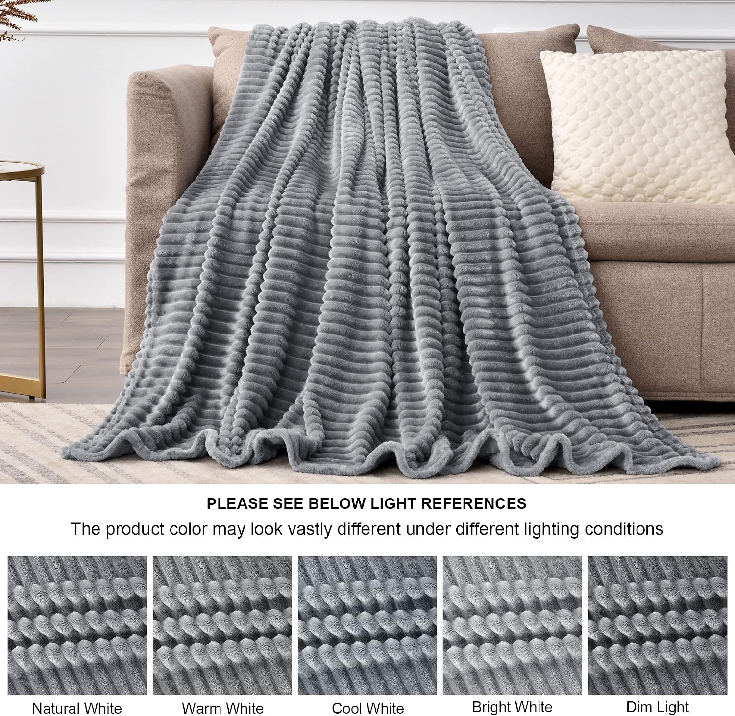 Thumbnail 6 de BEDELITE Fleece Throw Blanket, 50 x 60 Inch