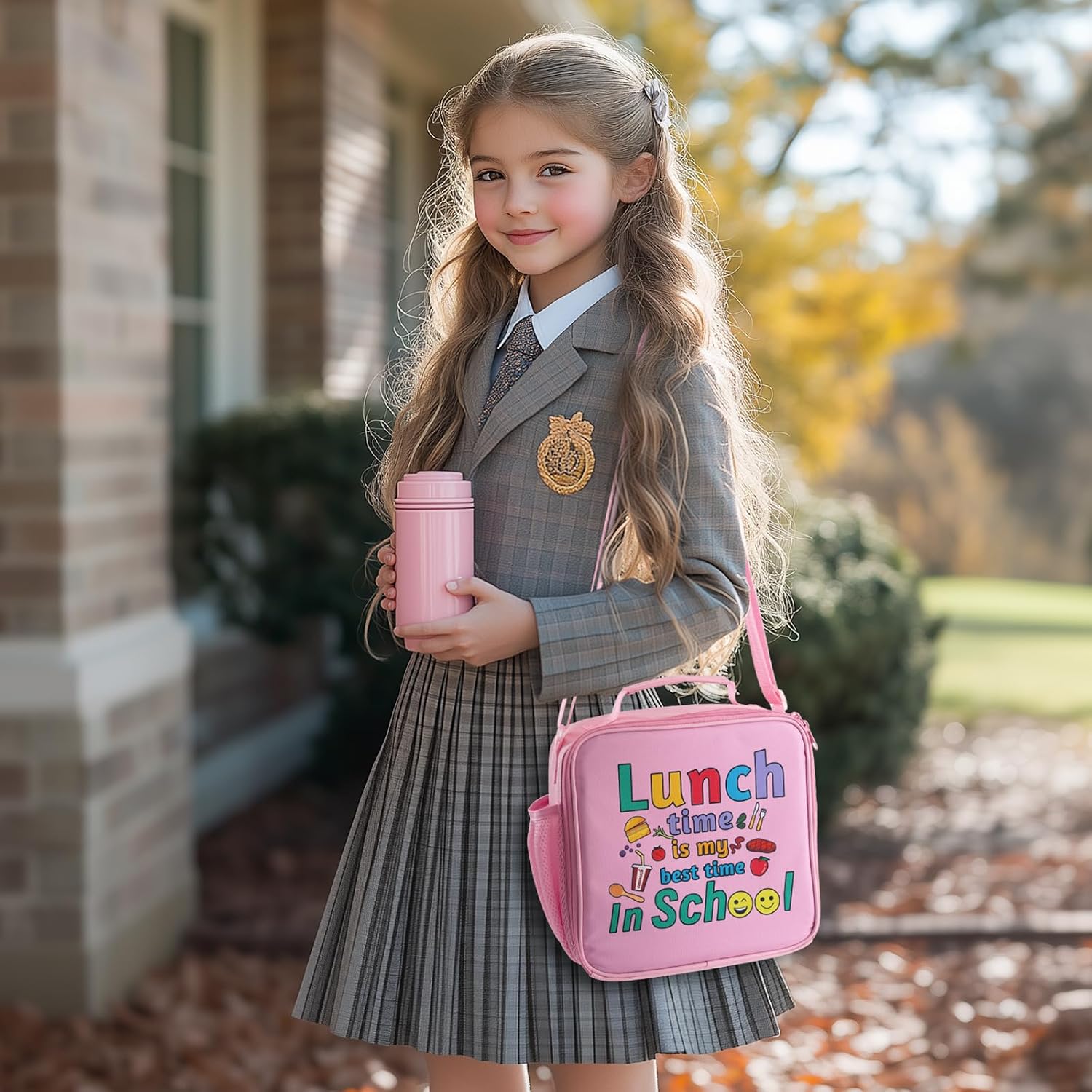 Thumbnail 4 de WAKOSAN Girls Lunch Bag Insulated: Pink Double-Layer Bento Box Carrier for School and Picnics