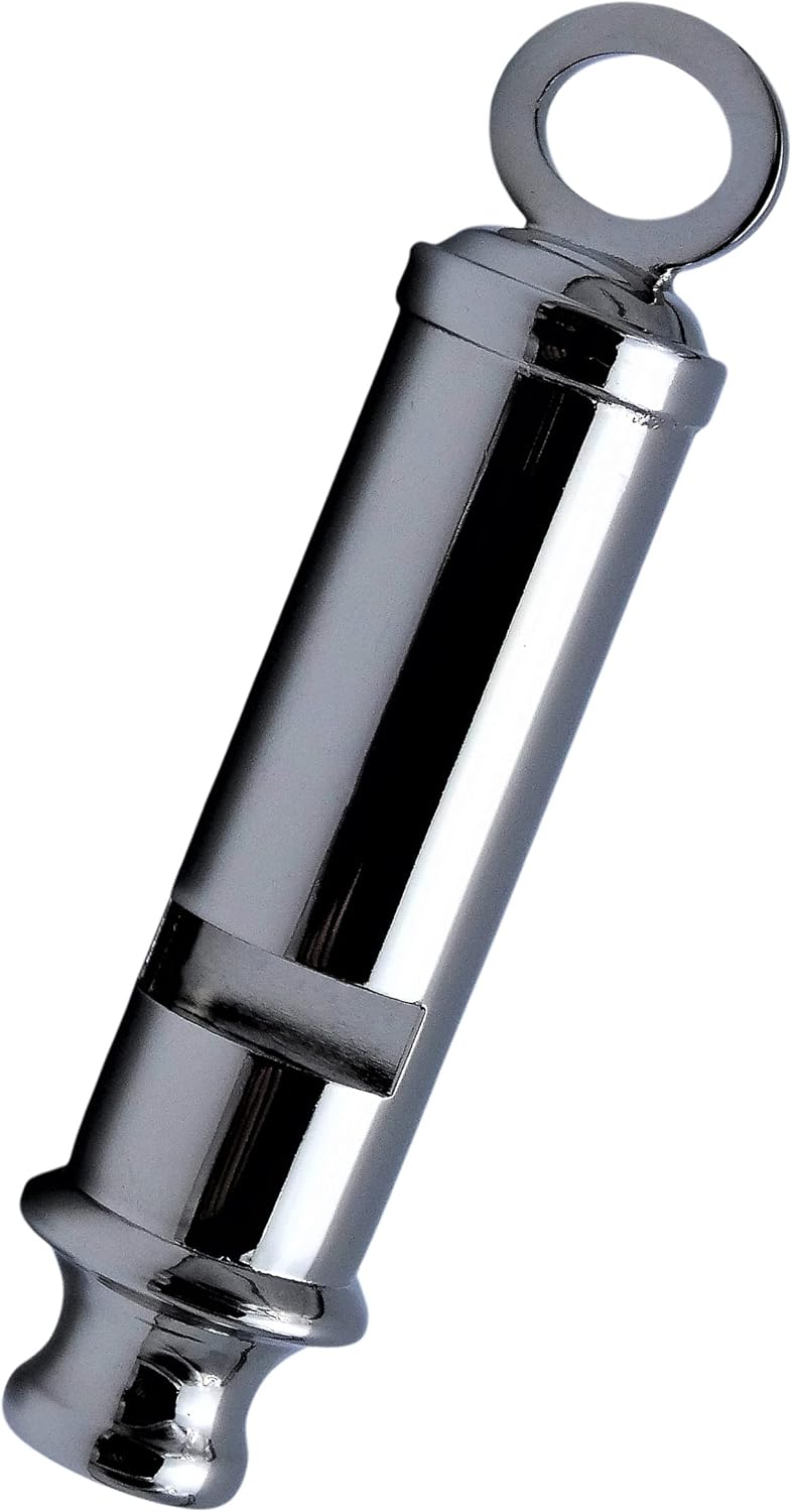 Detalle de Mil-Tec 16321000 Bobby Nickel fluitje, gepolijst zilverkleurig, G-toonsoort