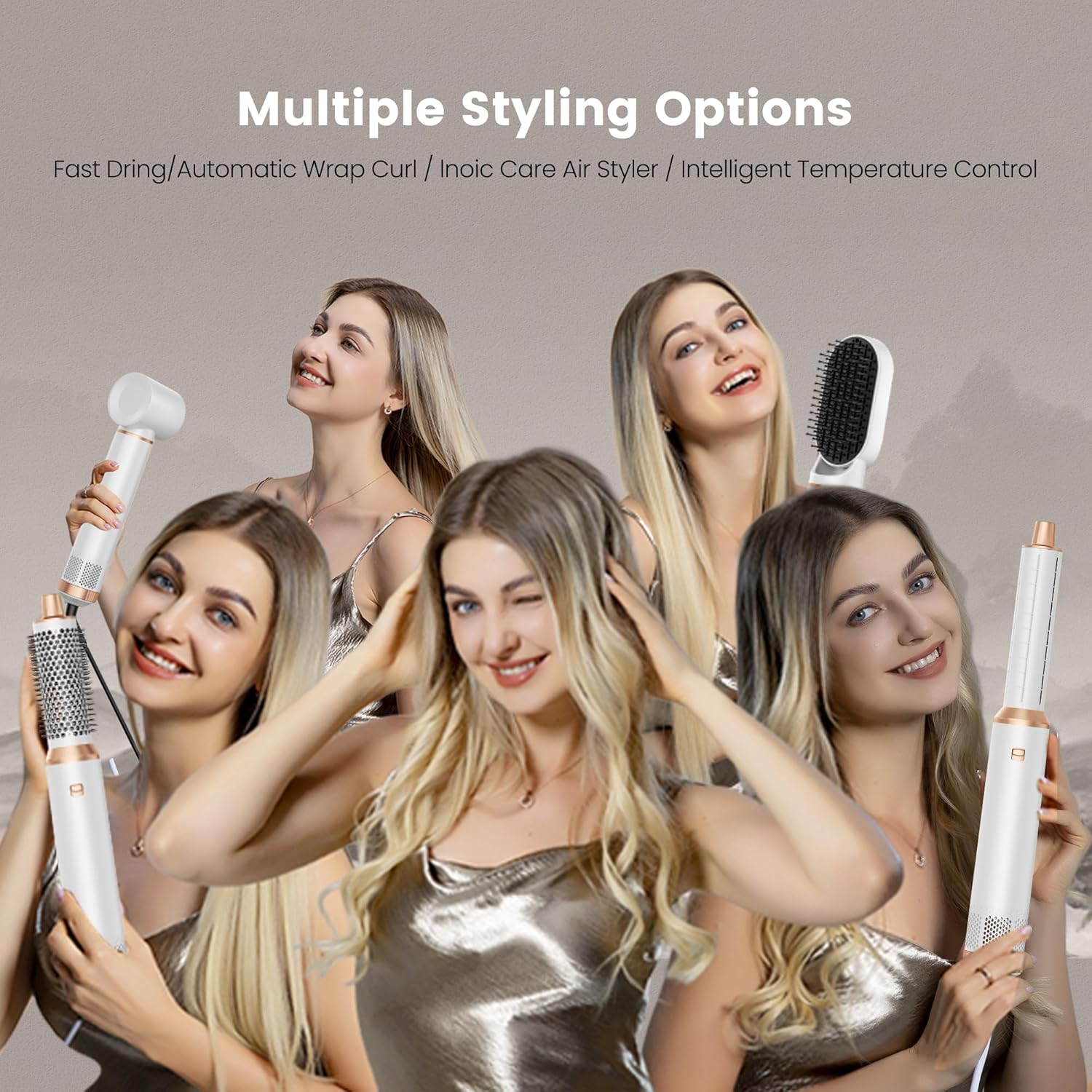 Thumbnail 1 de Asciugacapelli 5 in 1 Hair Styler Air Styler Phone: volume, onde e piega liscia in un unico strumento