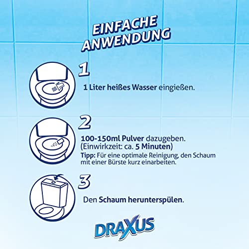 Detalle de DRAXUS WC Schaum Extra Stark – Kalk & Urinstein entfernen, Glanz & frischer Duft