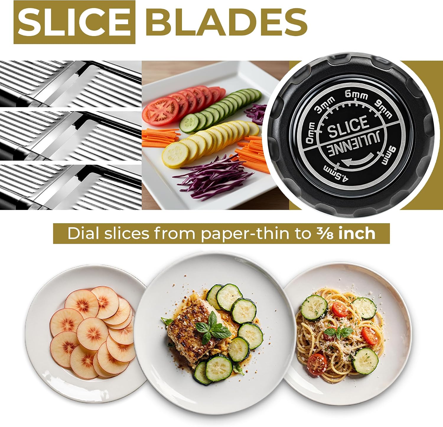 Thumbnail 1 de Gramercy Adjustable Mandoline Food Slicer (Stainless Steel) with Cut-Resistant Gloves