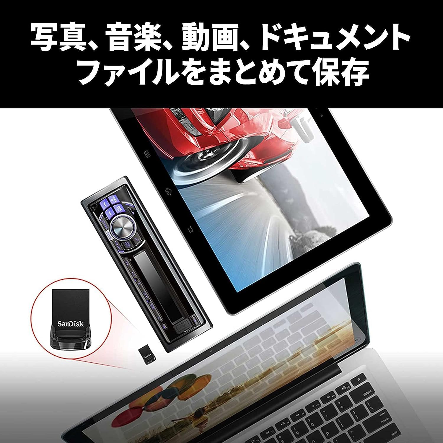 Detalle de SanDisk Ultra Fit SDCZ430-128G-J46 USBメモリー 128GB・USB 3.2 Gen 1・超小型