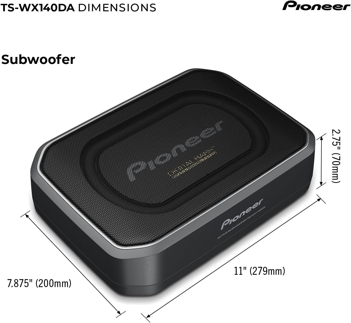 Thumbnail 5 de PIONEER TS-WX140DA Aktivsubwoofer 170 W 🔊