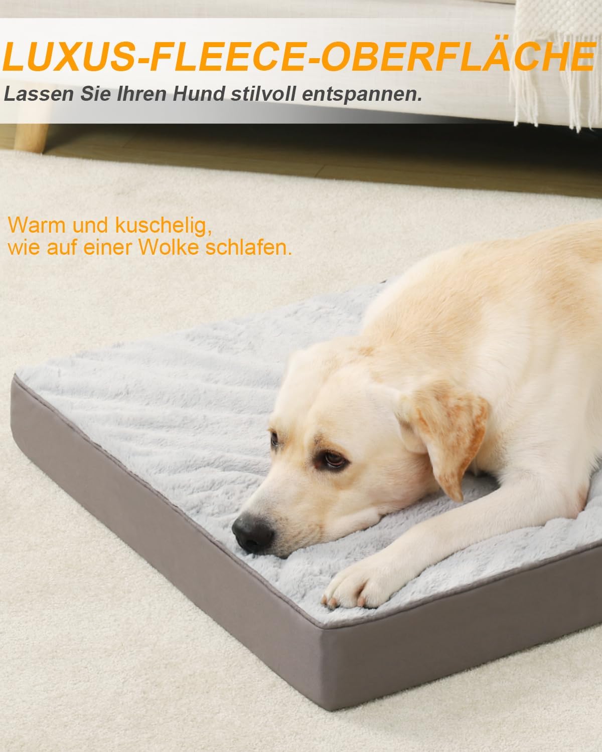 Detalle de KSIIA Orthopädisches Hundebett 105x70cm