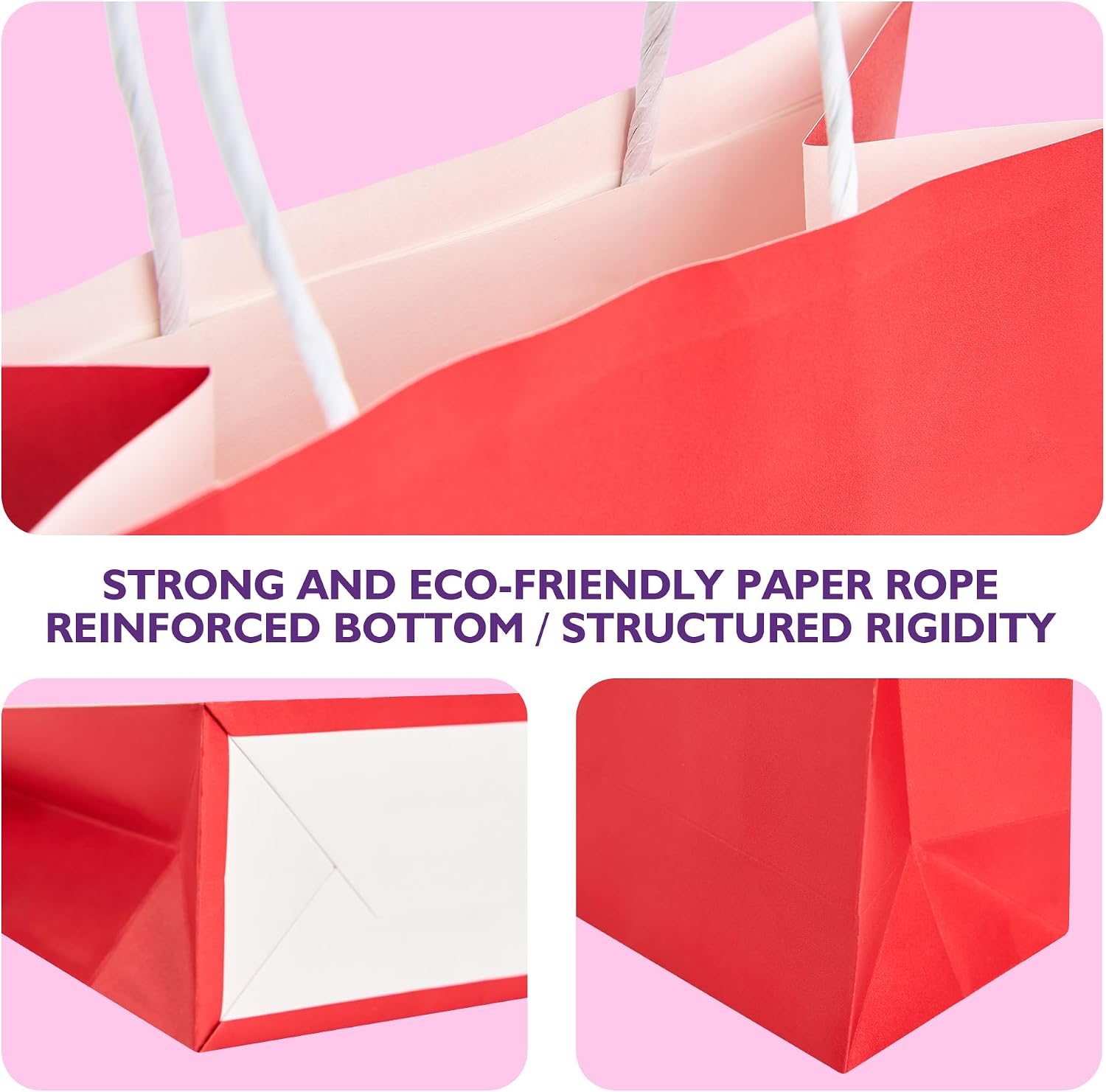 Thumbnail 3 de 32-Pack Kraft Gift Bags with Handles (5.8" x 3.2" x 8.25"), 8 Colors