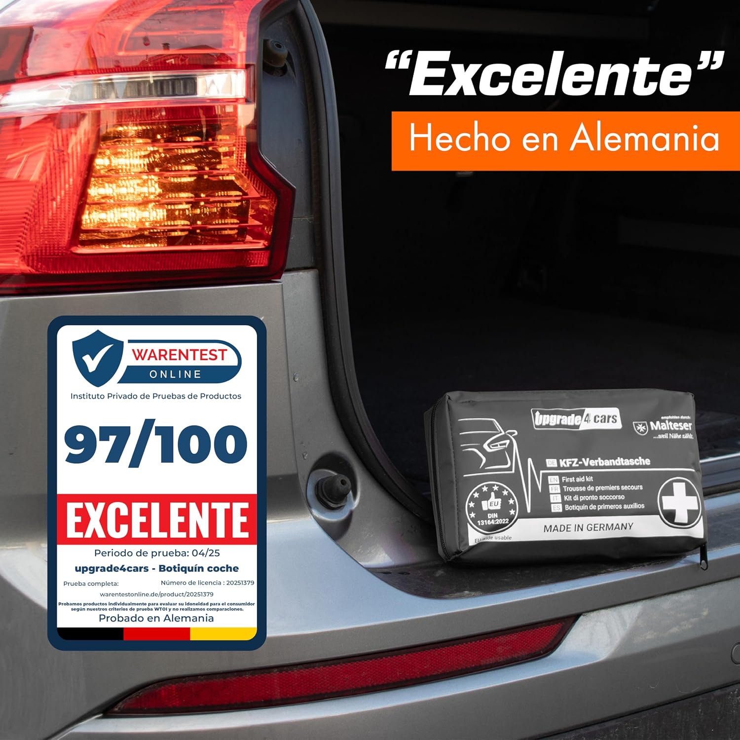 Detalle 2 de Upgrade4cars Botiquín DIN 13164:2022 2025 negro