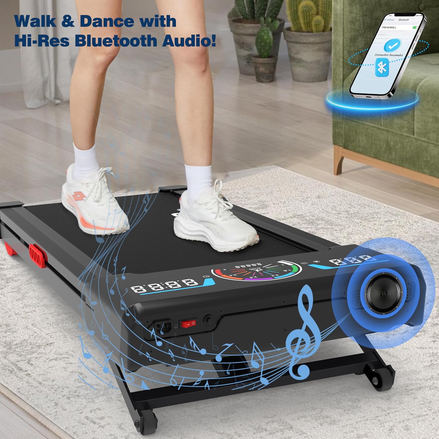 Detalle 2 de TRAILVIBER X01 Walking Pad Treadmill with 12% Auto Incline and Bluetooth