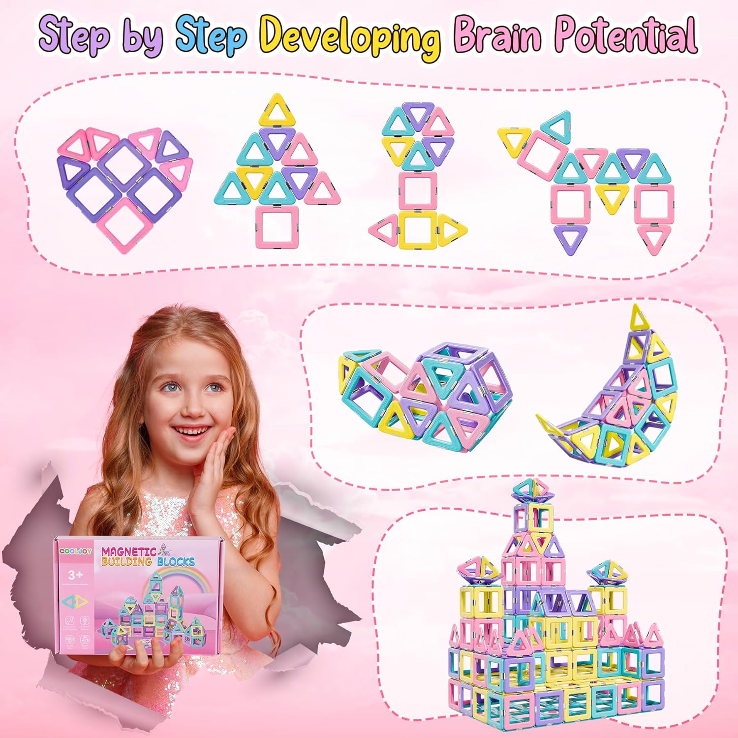 Detalle de Magnetic Building Blocks 40pcs set
