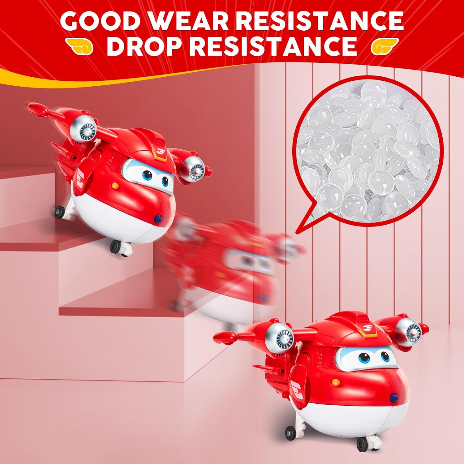 Thumbnail 3 de Super Wings Jett Supercaricato Transforming: Robot in 10 Passaggi (12,5 cm) per Bambini 3+ – Senza Batterie