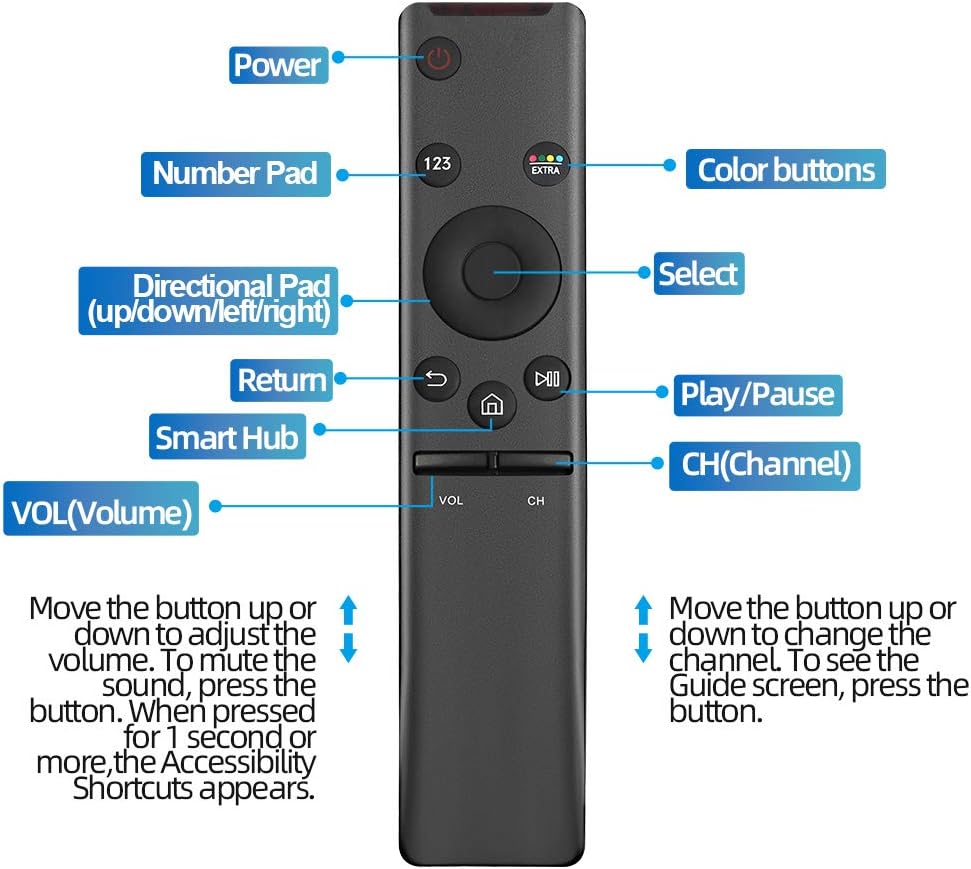 Thumbnail 5 de Gvirtue BN59-01259B Samsung TV Remote, Infrared, 39 Buttons