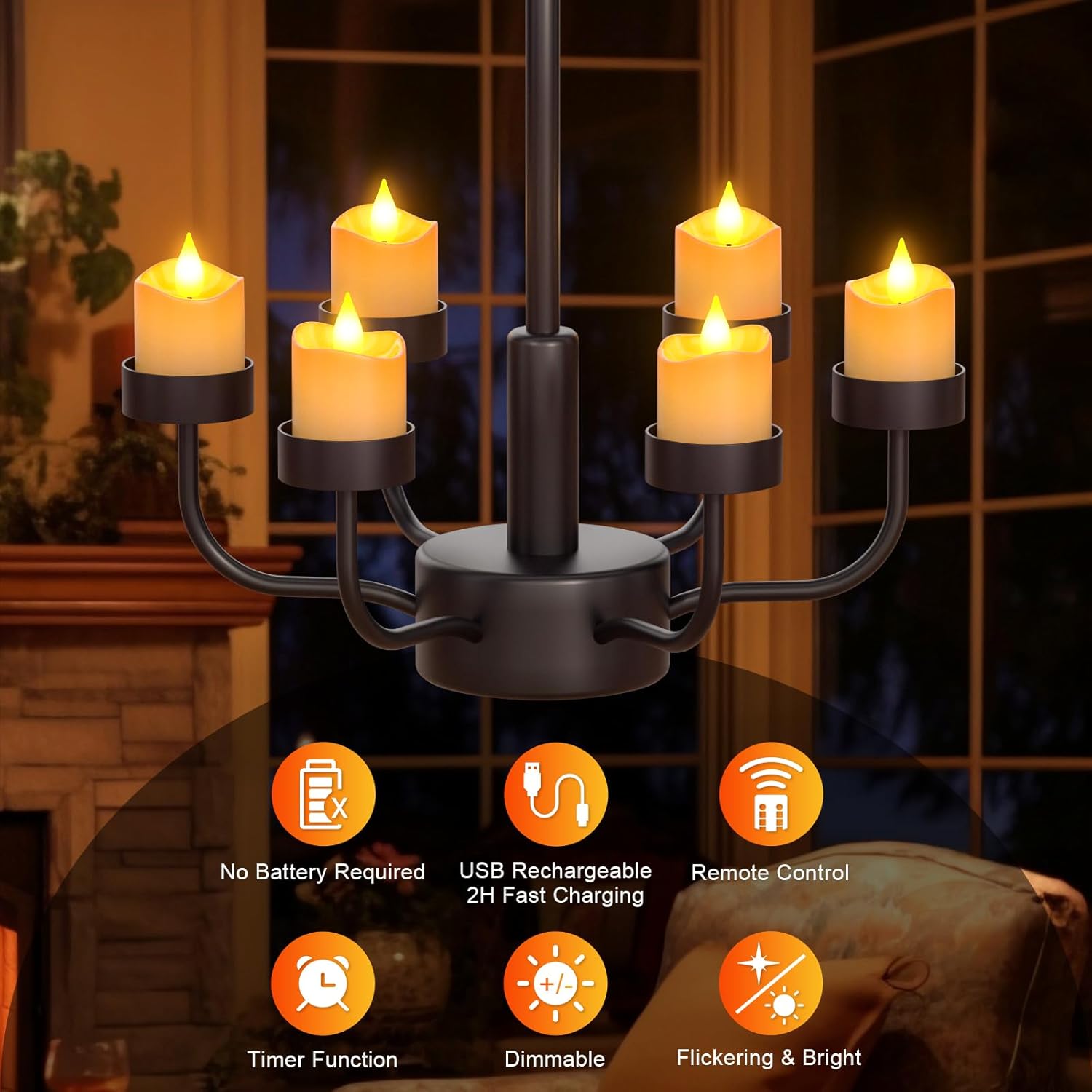 Thumbnail 4 de SoulBay Rechargeable Tea Lights 12 pack ๐