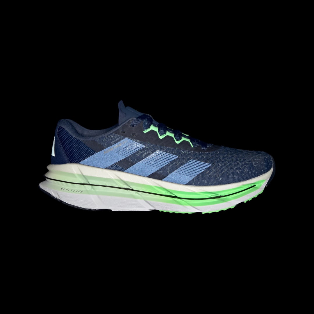 Detalle de Adistar Byd de Adidas: Zapatilla de running azul para entrenos diarios