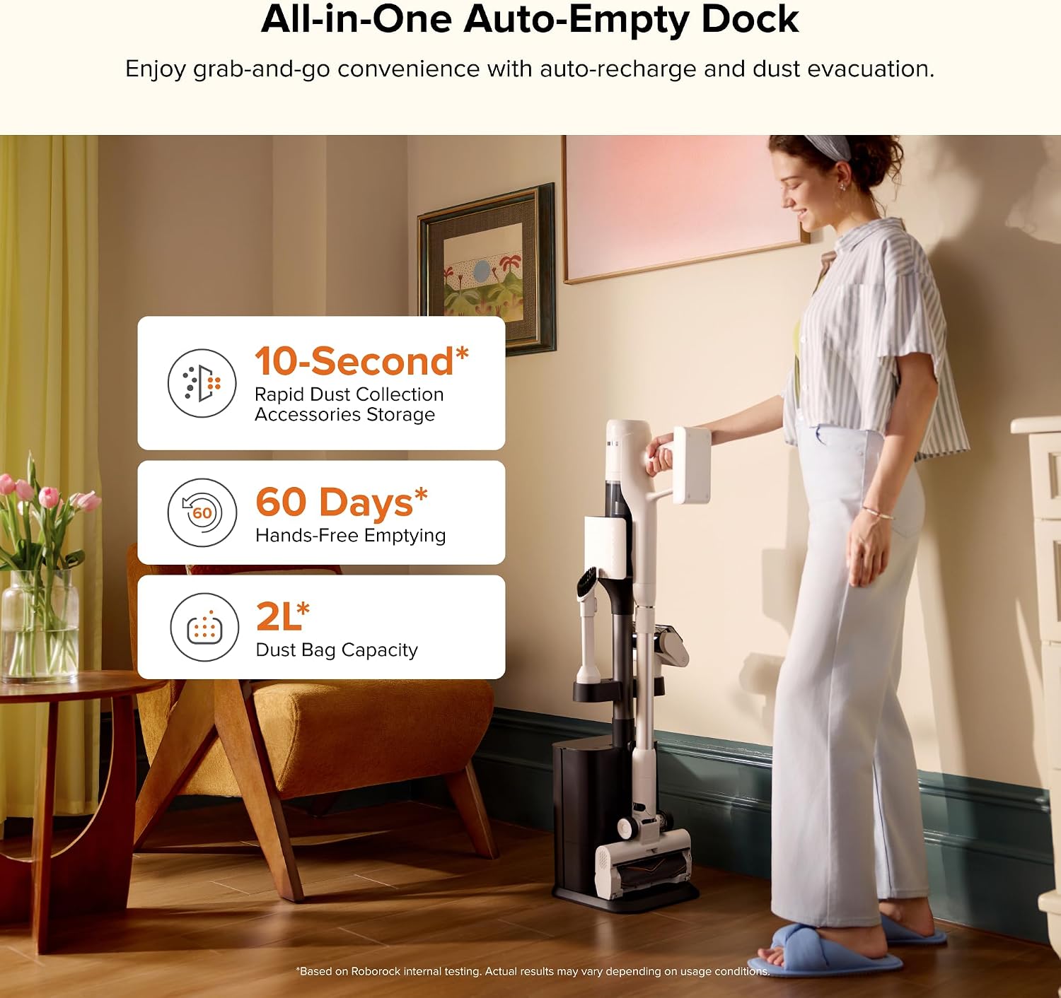 Detalle 2 de Roborock cordless stick vacuum H60