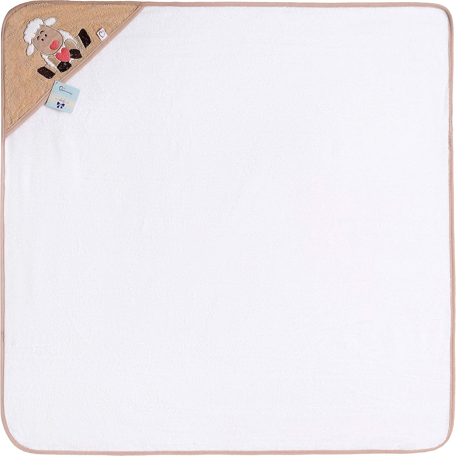 Thumbnail 1 de Be Mammy Asciugamano con Cappuccio 100% Cotone Neonato e Bimbo 100x100 cm – OEKO-TEX Standard 100 BE20-240-BBL