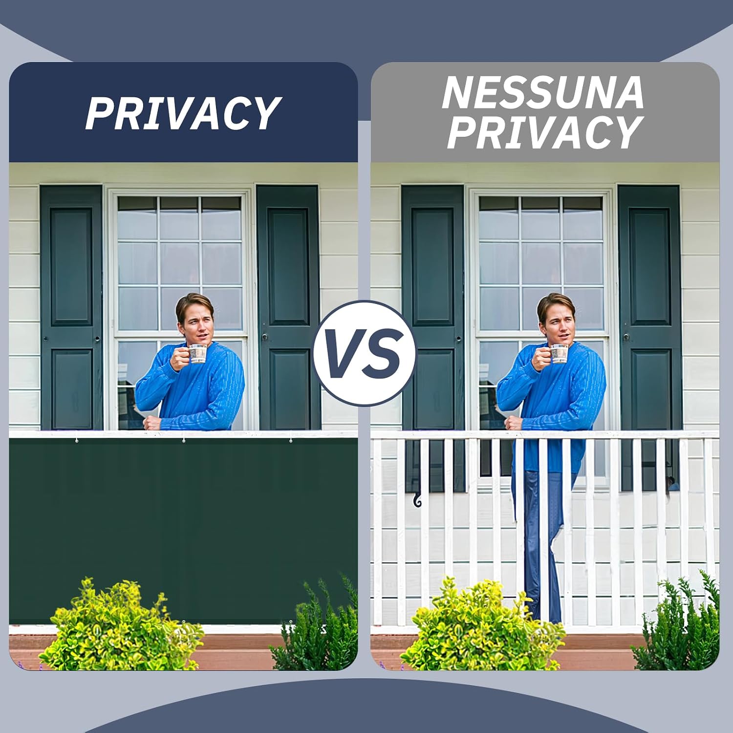 Detalle de HENG FENG Frangivisto Balcone 0.85x8m: protezione privacy resistente e installatione rapida