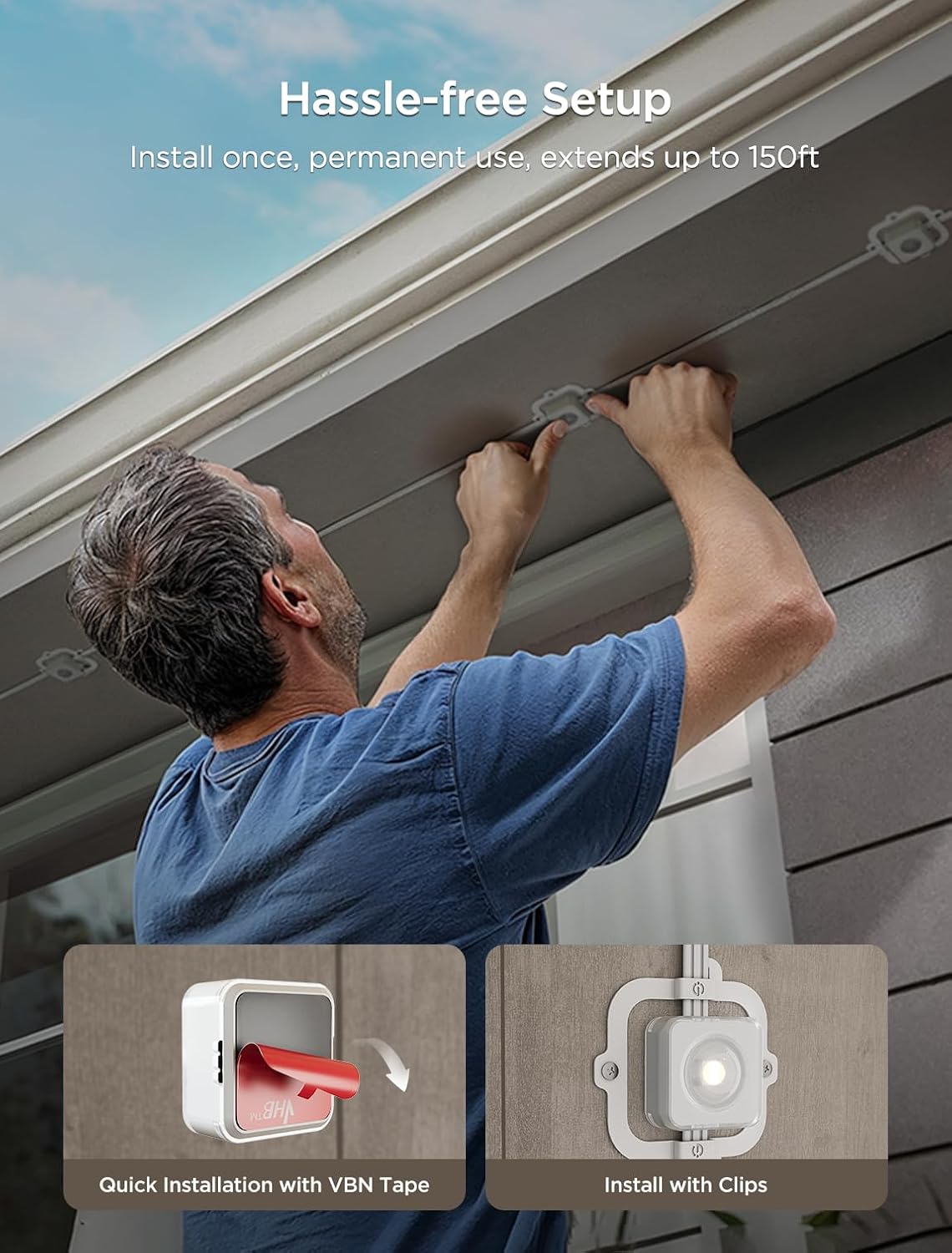 Detalle 2 de Govee Permanent Outdoor Lights 2 (30m) – IP67 RGBIC smart eaves lighting with Alexa & Google Assistant