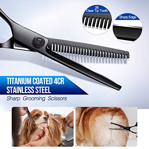 Thumbnail 1 de Gimars Dog Grooming Scissors Kit 5 en 1 con tijeras de acero 4CR y puntas redondeadas de seguridad