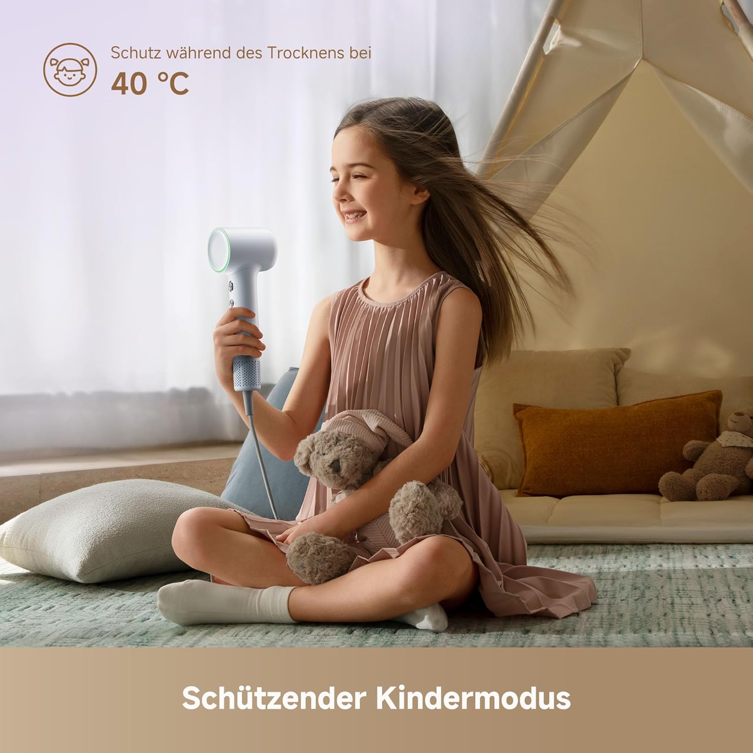 Thumbnail 5 de DREAME Mini Flow Haartrockner (270 g) mit 100.000 RPM, NTC-Temperatur & 5 Modi inkl. Kindermodus