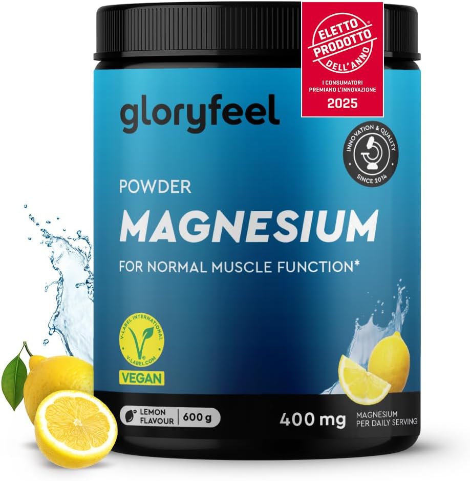 Detalle de Magnesio Completo in Polvere 600g – Tri-Magnesio Dicitrato, Bisglicinato e Malato al Limone