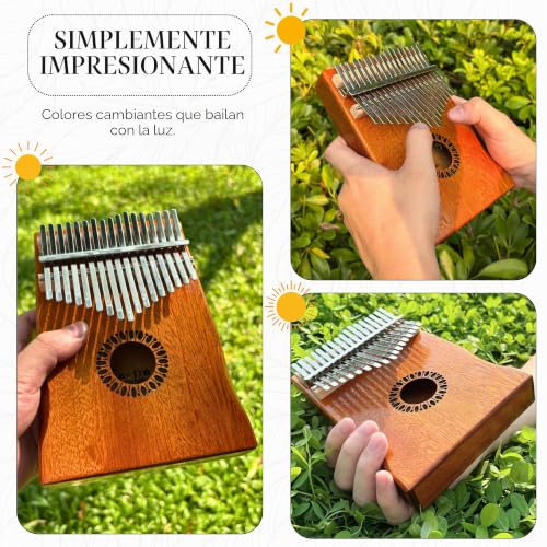 Detalle de Newlam Kalimba Piano de Pulgar 17 Teclas: regalo musical para principiantes