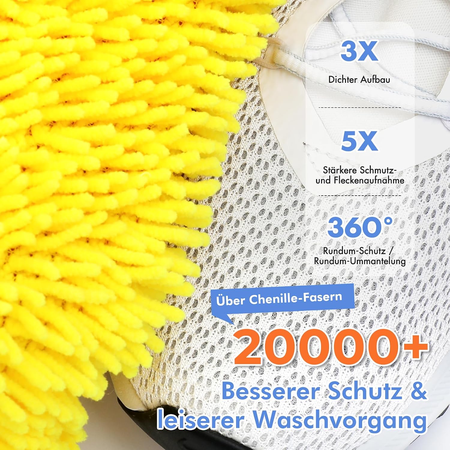 Thumbnail 1 de Teletrogy 2er-Pack Schuhwaschbeutel für Waschmaschine (3D-Netz, versteckter Reißverschluss) bis EU 46