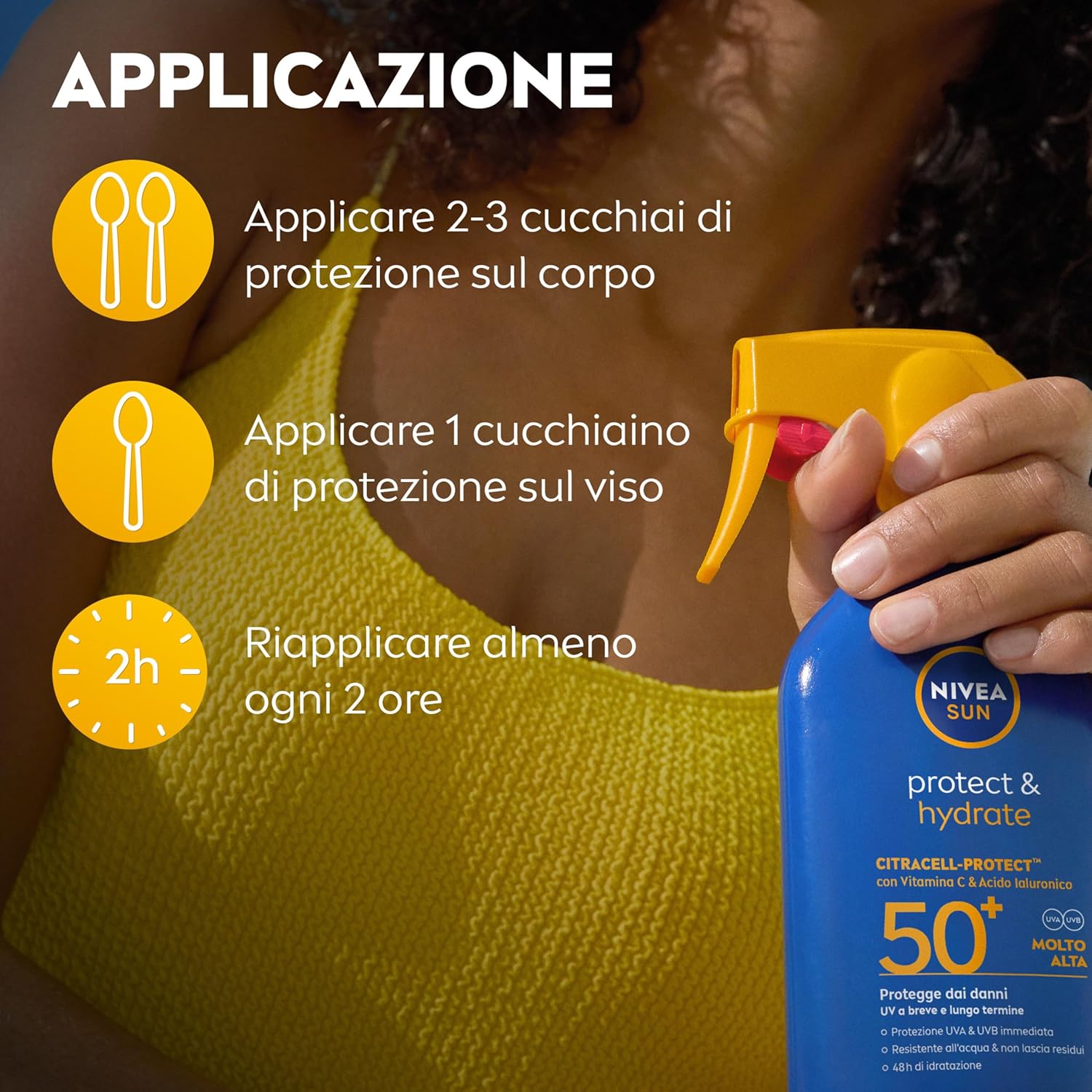 Thumbnail 6 de NIVEA SUN Protect & Hydrate Maxi Spray Solare SPF 50+ 270 ml