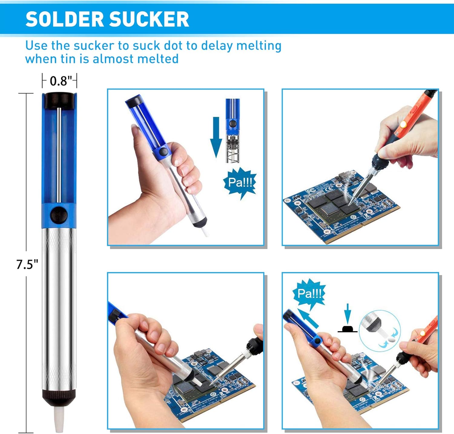 Thumbnail 5 de Q-MING 791300515966 60W Soldering Iron Kit, Adjustable Temperature, Ceramic Core