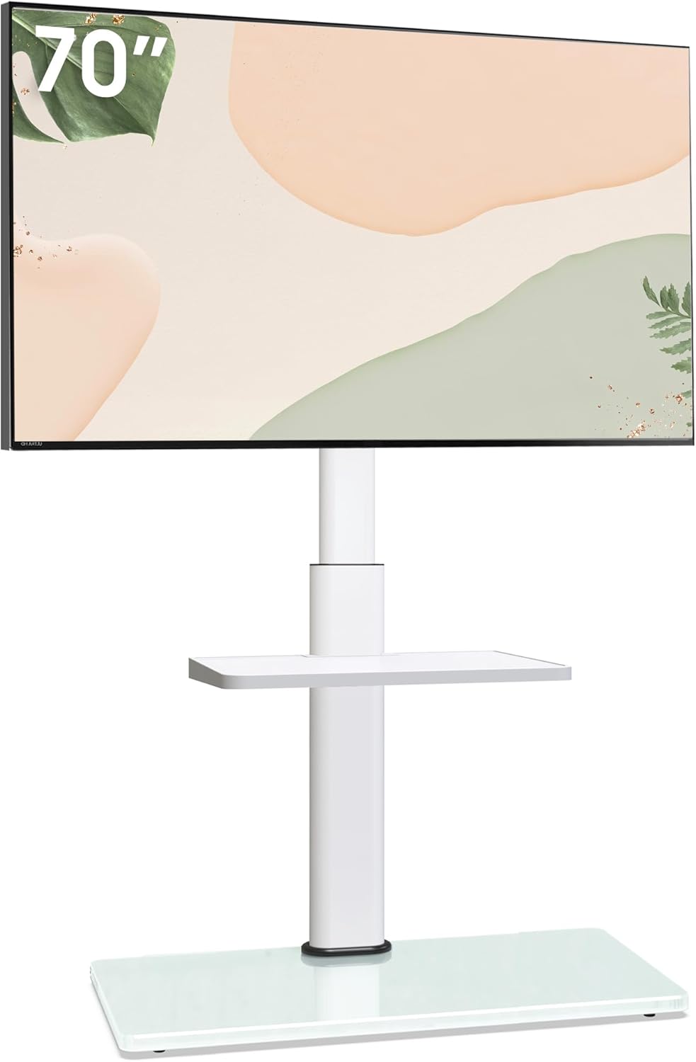 Detalle de AOKCOS Supporto TV da Pavimento inclinabile per 32–70'' | Altezza regolabile, 12° di inclinazione, girevole, vesa 400x400 mm