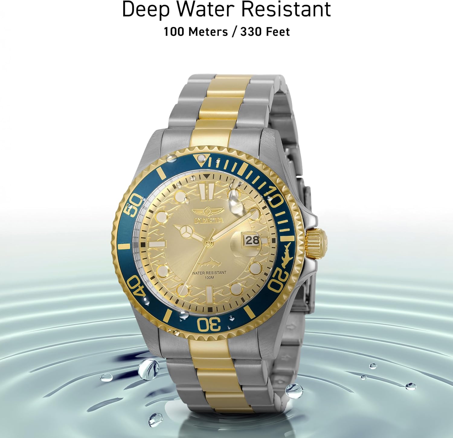 Detalle de Invicta Pro Diver Edelstahl Herren Quarzuhrwerk – 43 mm