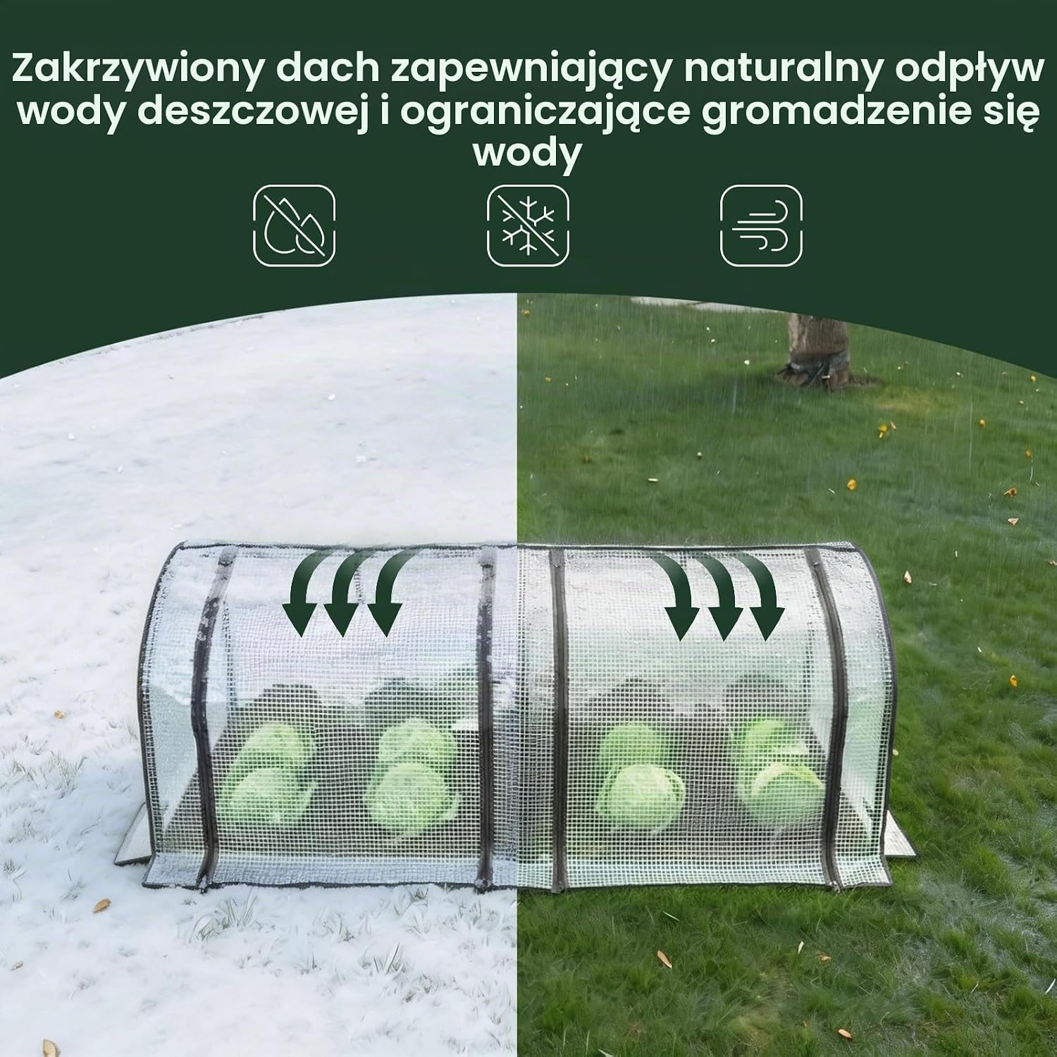 Thumbnail 2 de WOLTU GWH00802 – szklarnia foliowa 130 × 60 × 50 cm, osłona PE 130 g/m²