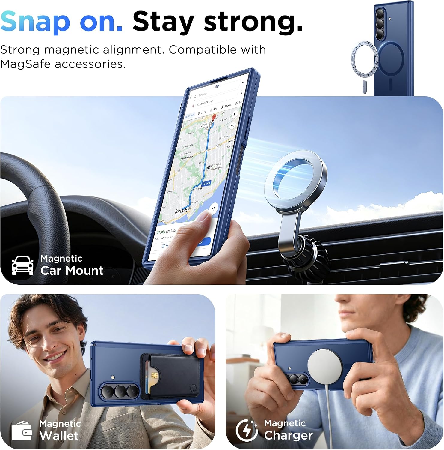 Thumbnail 3 de MOBOSI Z Fold 8 Ultra Magnetic Case with Screen Protector, Blue