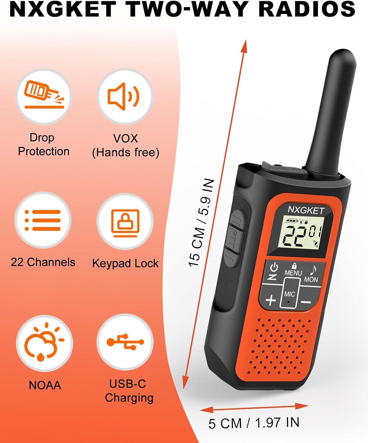 Detalle 2 de NXGKET Walkie-talkies 2-pack