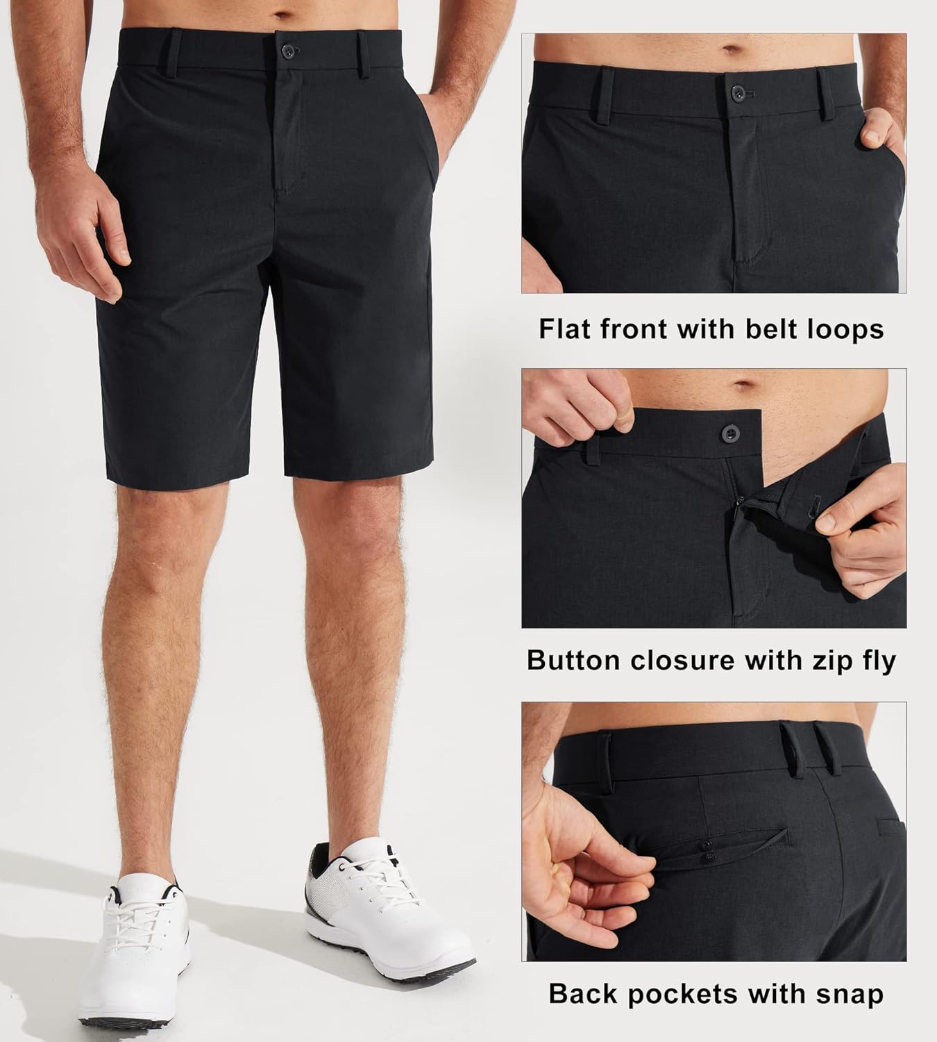 Thumbnail 2 de Libin Men's Golf Shorts 7/9" Work Dress Shorts — Lightweight, Quick-Dry and Water-Resistant
